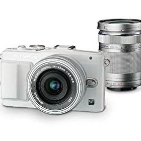 【中古】【非常に良い】OLYMPUS ミラーレス一眼 PEN Lite E-PL6 EZダブルズームキット ホワイト E-PL6 EZ DZKIT WHT