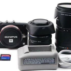 【中古】OLYMPUS ミラーレス一眼 PEN Lite E-PL6 ダブルズームキット ブラック E-PL6 DZKIT BLK