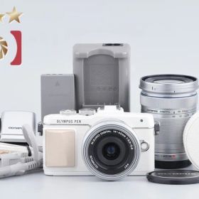 【中古】OLYMPUS オリンパス PEN Lite E-PL7 EZ ダブルズームキット ホワイト シャッター回数僅少