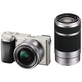 【中古】「非常に良い（無料延長保証）」SONY ミラーレス一眼 α6000 ダブルズームレンズキット E PZ 16-50mm F3.5-5.6 OSS + E 55-210mm F4.5-6.3 OSS シルバー IL