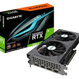 【中古】 Gigabyte GeForce RTX 3060 Ti Eagle OC 8G (REV2.0) グラフィックスカード、WINDFORCEファン2倍、LHR、8GB 256ビットGDDR6、GV-N306TEAGLE OC-8GD REV2.0ビデオカード。