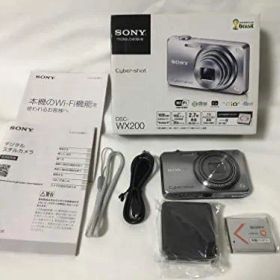 【中古】「非常に良い（無料延長保証）」SONY デジタルカメラ Cyber-shot WX200 1890万画素 光学10倍 シルバー DSC-WX200-S