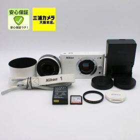 [美品 | S数3,493回] Nikon 1 J1 標準ズームレンズキット ホワイト 1 NIKKOR VR 10-30mm 付属 ミラーレス一眼 #113VV1008