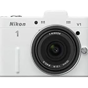 【中古】 Nikon ニコン ミラーレス一眼カメラ Nikon ニコン 1 (ワン) V1 (ブイワン) 薄型レンズキット ホワイトN1 V1ULK WH