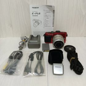 OLYMPUS PEN Lite E-PL6 レンズセット レッド ジャンク