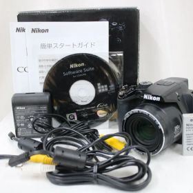 【返品保証】 【元箱付き】ニコン Nikon COOLPIX P100 26x ブラック バッテリー付き コンパクトデジタルカメラ e16369