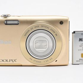 ★極上品★ ニコン Nikon COOLPIX S3300 スイートゴールド コンパクトデジカメ【動作良好】 #1145A