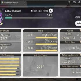 Seven Knights Re:BIRTH Global |4 EX7 (Fai,Juri,Roise,Gelidus)|15 TC6 (Ryan,Kyle,Yeonhee,Rachel,Trude,Lu Bu Etc)|3k Ruby|2 LegCost|Netmarble|7KR039B