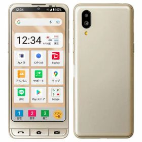 【中古】【安心保証】 シンプルスマホ6 A201SH[64GB] SoftBank シャンパンゴールド