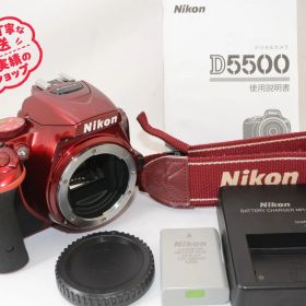 ★美品★ Nikon ニコン D5500 ボディ レッド デジタル一眼レフカメラ 2610061
