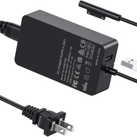 36W 24Wに応用可能 44W for 65W Microsoft Surface Surface Pro 3/4/5/6/7/X/8/9 Pro Laptop Laptop 5/4/3/2/1/Studio Surface 充電器 Go/Book 充電器対