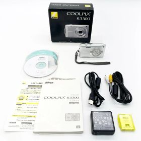 【中古・美品】 Nikon COOLPIX S3300 クリスタルシルバー №1960