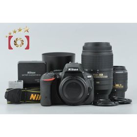 【中古】Nikon ニコン D5500 ブラック ダブルズームキット シャッター回数僅少