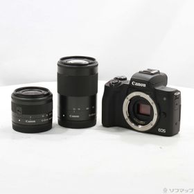 (中古)Canon EOS Kiss M ダブルズームキット ブラック(352-ud)