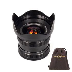 【中古】Brightin Star 12mm f/2 超広角マニュアルフォーカスプライムレンズ 富士フイルム Xマウントカメラ X-PRO1 X-PRO2 X-E1 X-E2 X-E3 X-H1 X-T1 X-T