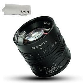 【中古】【39shop】7職人55★mm f1 . 4 Large絞りPortraitマニュアルフォーカスマイクロカメラレンズフィットfor Fujiカメラ: x-a1、x-a2、x-at、x-m1、xm2、X - t1（良い）
