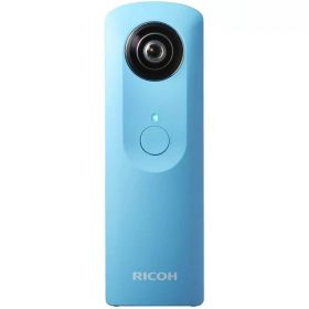 【中古】 リコー RICOH 360度カメラ THETA m15 ブルー ブルー 全天球 360度 当店保証30日間 人気 360度カメラ 全天球カメラ 中古