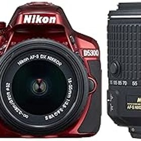 【中古】【39shop】Nikon★デジタル一眼レフカメラ D5300 ダブルズームキット レッド 2400万画素 3.2型液晶 D5300WZRD（良い）
