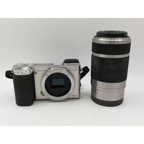 【中古】SONY α6000 ダブルズームレンズキット ILCE-6000Y シルバー【秋葉5号】保証期間１ヶ月【ランクB】