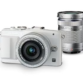 【中古】OLYMPUS ミラーレス一眼 PEN Lite E-PL6 EZダブルズームキット ホワイト E-PL6 EZ DZKIT WHT