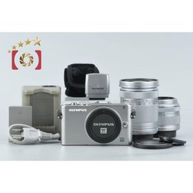 【中古】OLYMPUS オリンパス PEN Lite E-PL3 ダブルズームレンズキット シルバー