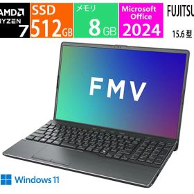 新品 富士通｜FUJITSU ノートパソコン FMV Note Aシリーズ A730-K ブライトブラック FMVA730KBA 15.6型 /Windows11 /AMD Ryzen 7 /メモリ：8GB /SSD：512GB /Office 2024
