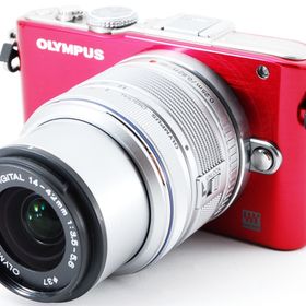 オリンパス ミラーレス OLYMPUS PEN Lite E-PL3 レンズキット レッド 中古 新品SDカード付き 届いてすぐに使える