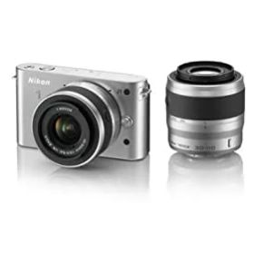 【中古】Nikon ミラーレス一眼カメラ Nikon 1 (ニコンワン) J1 (ジェイワン) ダブルズームキット シルバー N1 J1WZ SL