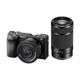 SONYソニー ミラーレス一眼カメラ α6400 ダブルズームレンズキット同梱レンズ:SELP16502+SEL55210 ブラック ILCE-6400X BQ レンズ式 APS-C 6400X Bl