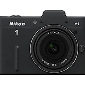 【中古】（非常に良い）Nikon ミラーレス一眼カメラ Nikon 1 (ニコンワン) V1 (ブイワン) 薄型レンズキット ブラックN1 V1ULK BK