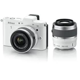【中古】 Nikon ニコン ミラーレス一眼カメラ Nikon ニコン 1 (ワン) V1 (ブイワン) ダブルズームキット ホワイト N1 V1WZ WH