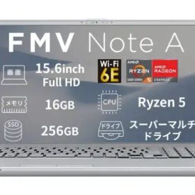 【外箱傷みあり・未使用品】富士通 ノートパソコン FMVA500L1S ファインシルバー Ryzen 5 /メモリ：16GB /SSD：256GB /M365 (24か月) or Office 選択可能/Win11 Home /15.6型 /2026年モデル