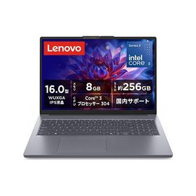 Lenovo｜レノボ ノートパソコン Lenovo IdeaPad Slim 3i Gen 11(16型/ Windows11/ Core 3 304/ メモリ 8GB/ SSD 256GB)ルナグレー 83RS003EJP 返品種別A