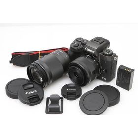 【全額返金保証】美品｜キヤノン EOS M5 クリエイティブマクロ ダブルレンズキット CA01-D1214-4B4B