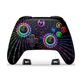 Switch コントローラー 9色LEDライトスイッチ コントローラー マクロ機能 Bluetooth接続 16時間使用 1000mAh大容量