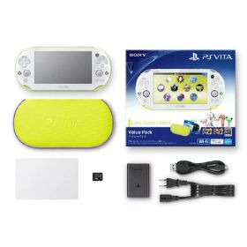 【中古・箱説あり・付属品あり・傷あり】PlayStation Vita Value Pack PCHJ－10014 ライムグリーン／ホワイト (限定版)PSVita ゲーム機本体