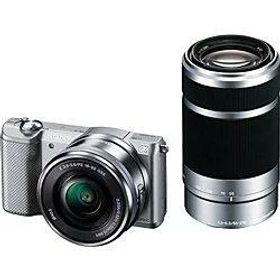 【中古】SONY ミラーレス一眼 α5000 ダブルズームレンズキット シルバー ILCE-5000Y-S