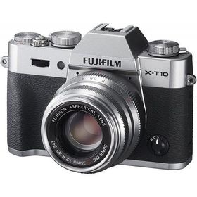 【中古】 フジフィルム FUJIFILM X-T10 レンズキット シルバー X-T10LK35F2-S 当店保証30日間 人気 ミラーレス 一眼レフ 交換レンズ カメラ