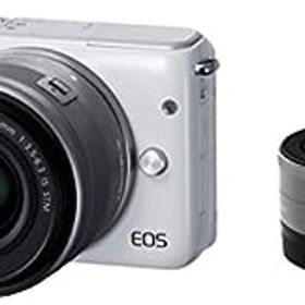 【中古】（非常に良い）Canon ミラーレス一眼カメラ EOS M10 ダブルレンズキット(ホワイト) EF-M15-45mm F3.5-6.3 IS STM EF-M22mm F2 STM 付属 EOSM10WH-WLK
