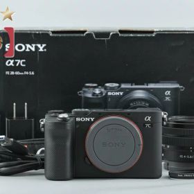 【中古】SONY ソニー α7C ILCE-7C ズームレンズキット ブラック 元箱付き 多言語対応