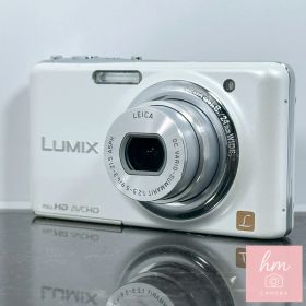 【美品】Panasonic LUMIX DMC-FX77 ホワイト 1210万画素 光学5倍ズーム 広角24mm ライカレンズ タッチパネル 美肌モード メイクアップ コンパクトデジタルカメラ パナソニック ルミックス