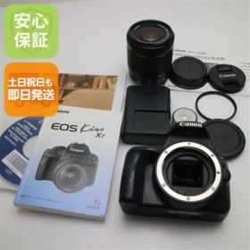 超美品 EOS Kiss X7 レンズキット ブラック 即日発送 一眼レフ Canon 本体 土日祝発送OK