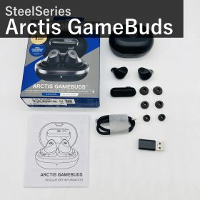 SteelSeries スティールシリーズ Arctis GameBuds アークティス ゲームバッズ 61680 ブラック ゲーミング ワイヤレスイヤホン ノイズキャンセリング 2.4GHz Bluetooth PS5 Switch PC スマホ対応