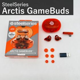 SteelSeries スティールシリーズ Arctis GameBuds アークティス ゲームバッズ グローレンジ Glorange ゲーミング 完全ワイヤレスイヤホン ANC 2.4GHz Bluetooth5.3 IP55 PS5 Switch PC
