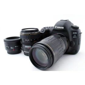 【中古】 キヤノン Canon EOS 5D Mark IV 標準&超望遠＆単焦点トリプルレンズセット 美品 付 当店保証30日間 人気 ミラーレス 一眼レフ 交換レンズ カメラ