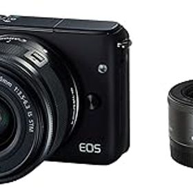【中古】Canon ミラーレス一眼カメラ EOS M10 ダブルレンズキット(ブラック) EF-M15-45mm F3.5-6.3 IS STM EF-M22mm F2 STM 付属 EOSM10BK-WLK