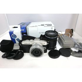 【OLYMPUS PEN E-PL7】シルバー ダブルレンズセット 14-42mm EZ 40-150mm R ミラーレス一眼 箱付き バッテリー付き S053