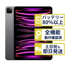 【極美品】iPad Pro 12.9 第6世代 Wi-Fi 128GB 【A2436】 < MNXP3J/A >｜スペースグレイ｜本体【バッテリー91％】【整備済製品】42YY