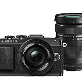 【中古-非常に良い】 OLYMPUS オリンパス PEN E-PL7 EZダブルズームキット ブラック ミラーレス一眼 E-PL7 EZ DZKIT BLK
