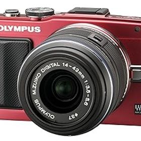 【中古】［非常に良い］OLYMPUS ミラーレス一眼 PEN Lite E-PL6 レンズキット レッド E-PL6 LKIT RED
